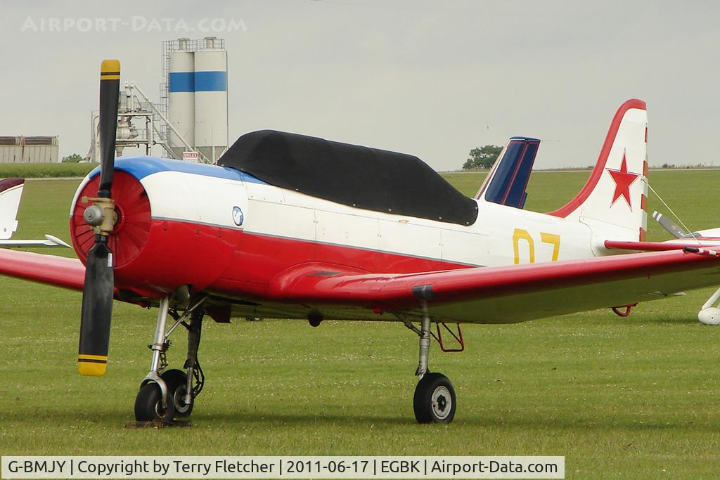 G-BMJY, 1964 Yakovlev Yak C-18A C/N 627, 1964 Strojirny Prvni Petilesky YAK C.18A, c/n: 627 ex Egyptian AF  - now wears Soviet Yellow 07