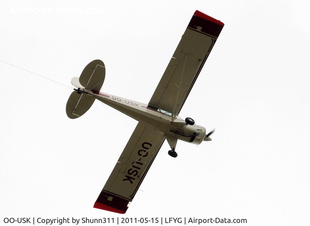 OO-USK, 1988 Christen A-1 Husky C/N 1056, During demo flight...