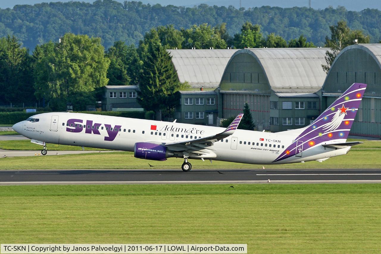 TC-SKN, 2009 Boeing 737-94X/ER C/N 36086, Sky Airlines Boeing B737-94X/ER  takeoff in LOWL/LNZ