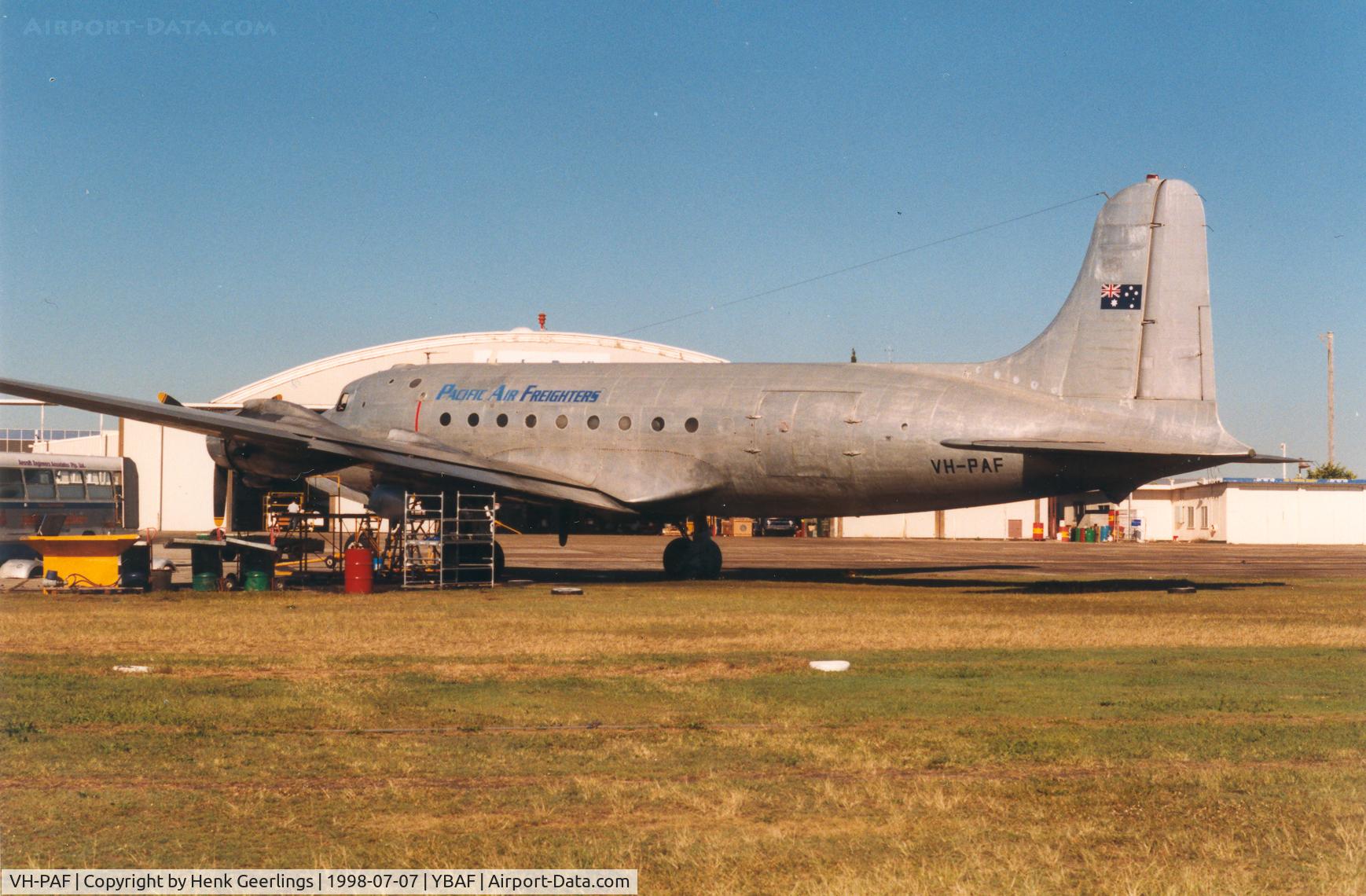 VH-PAF, 1945 Douglas C-54E-15-DO Skymaster (DC-4) C/N 27352, Pacific Air Freighters