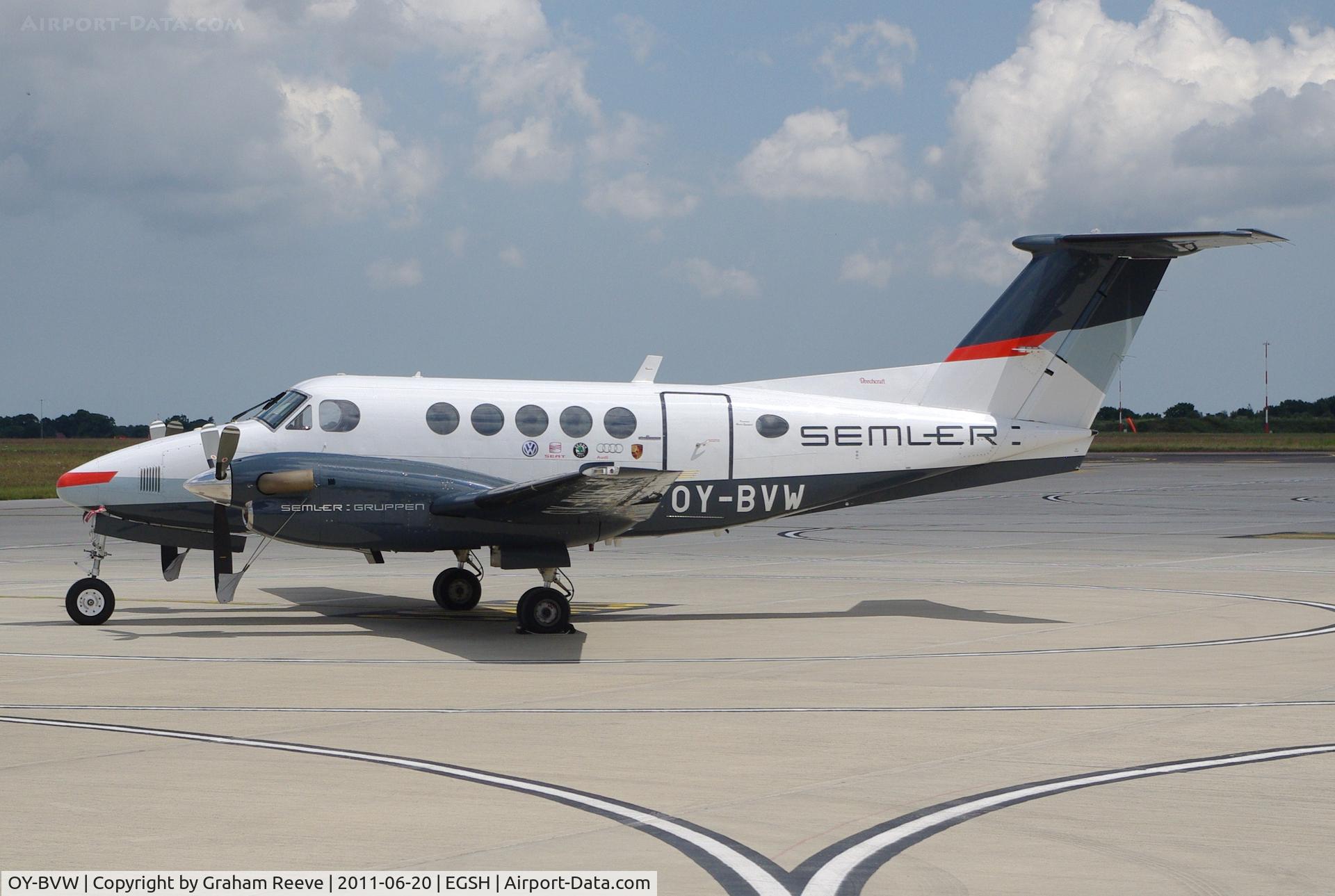 OY-BVW, 1980 Beech 200 Super King Air C/N BB-705, Parked at Norwich.