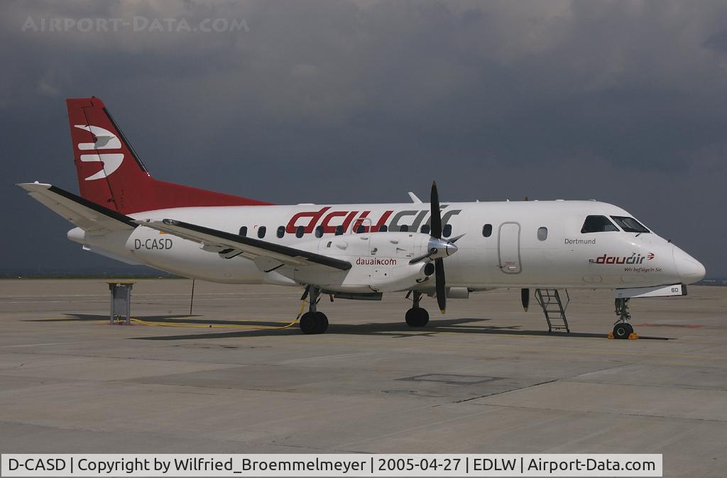 D-CASD, 1990 Saab 340B C/N 340B-221, Operated by DauAir - This Baby (my baby) is waiting for the next flight.