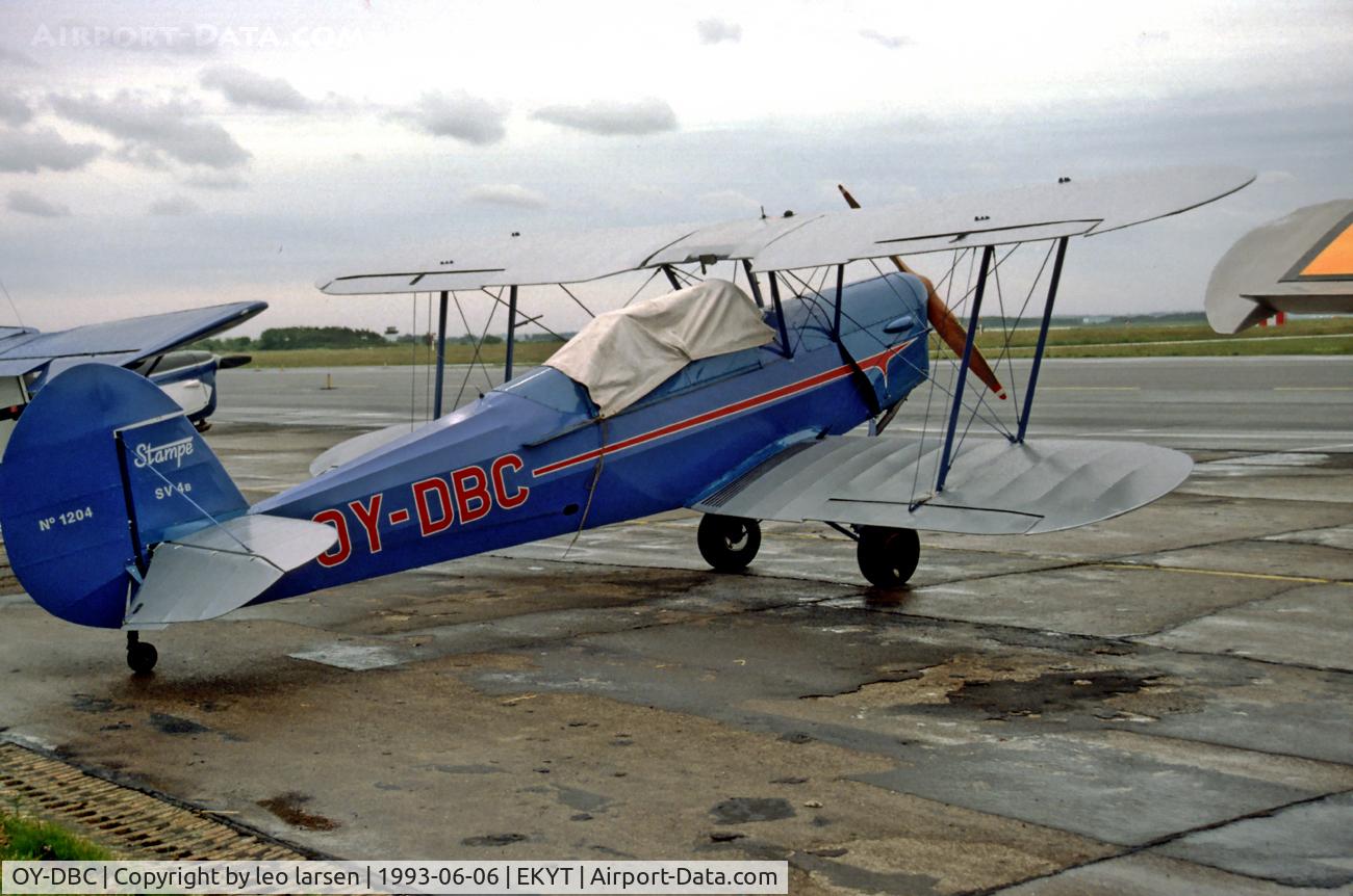 OY-DBC, 1955 Stampe-Vertongen SV-4B C/N 1204, Open house AALBORG AB Denmark 6.6.93