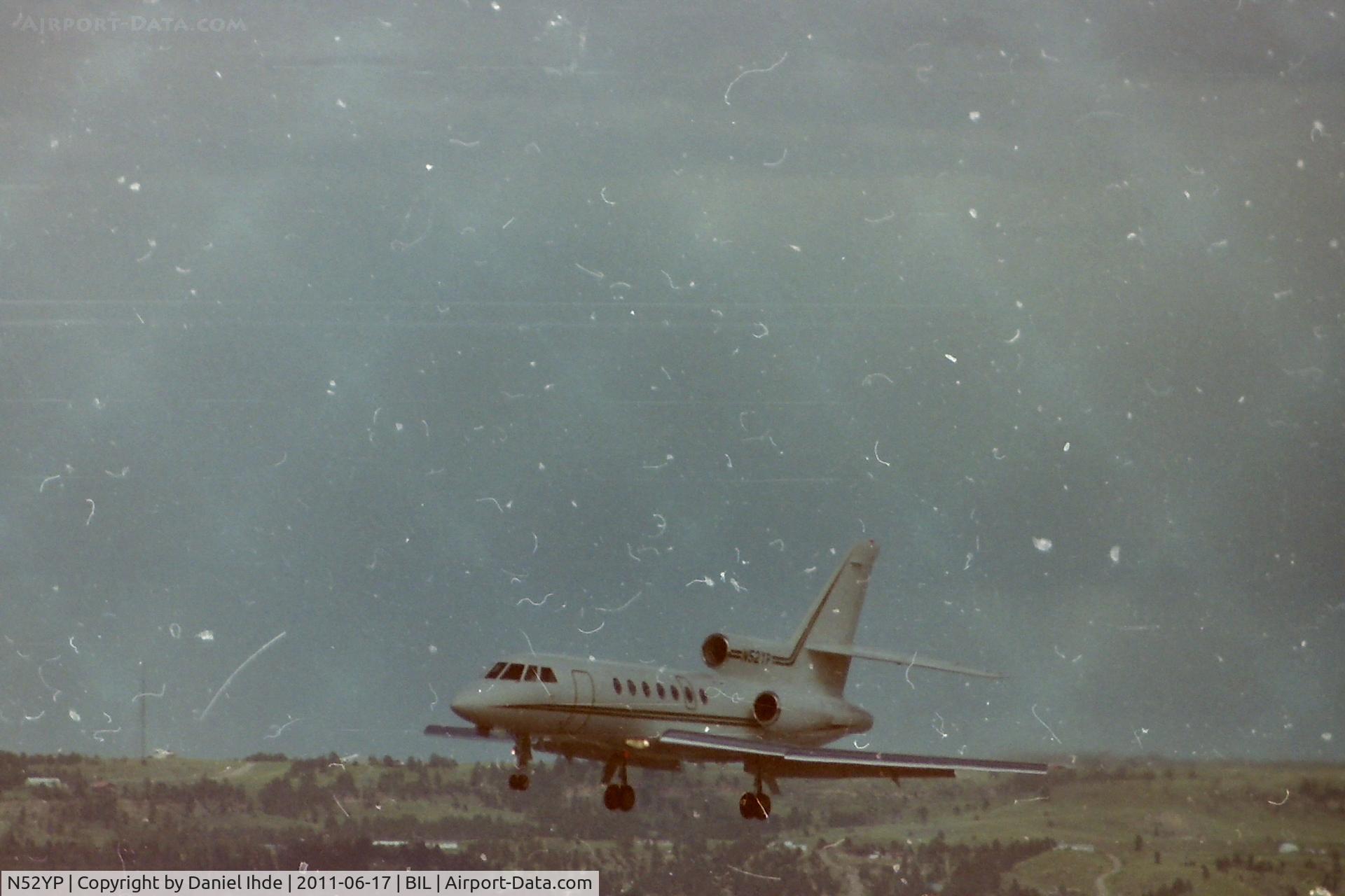 N52YP, 1998 Dassault Falcon 50 C/N 275, Falcon 50 @ BIL  (Scanned from negative))