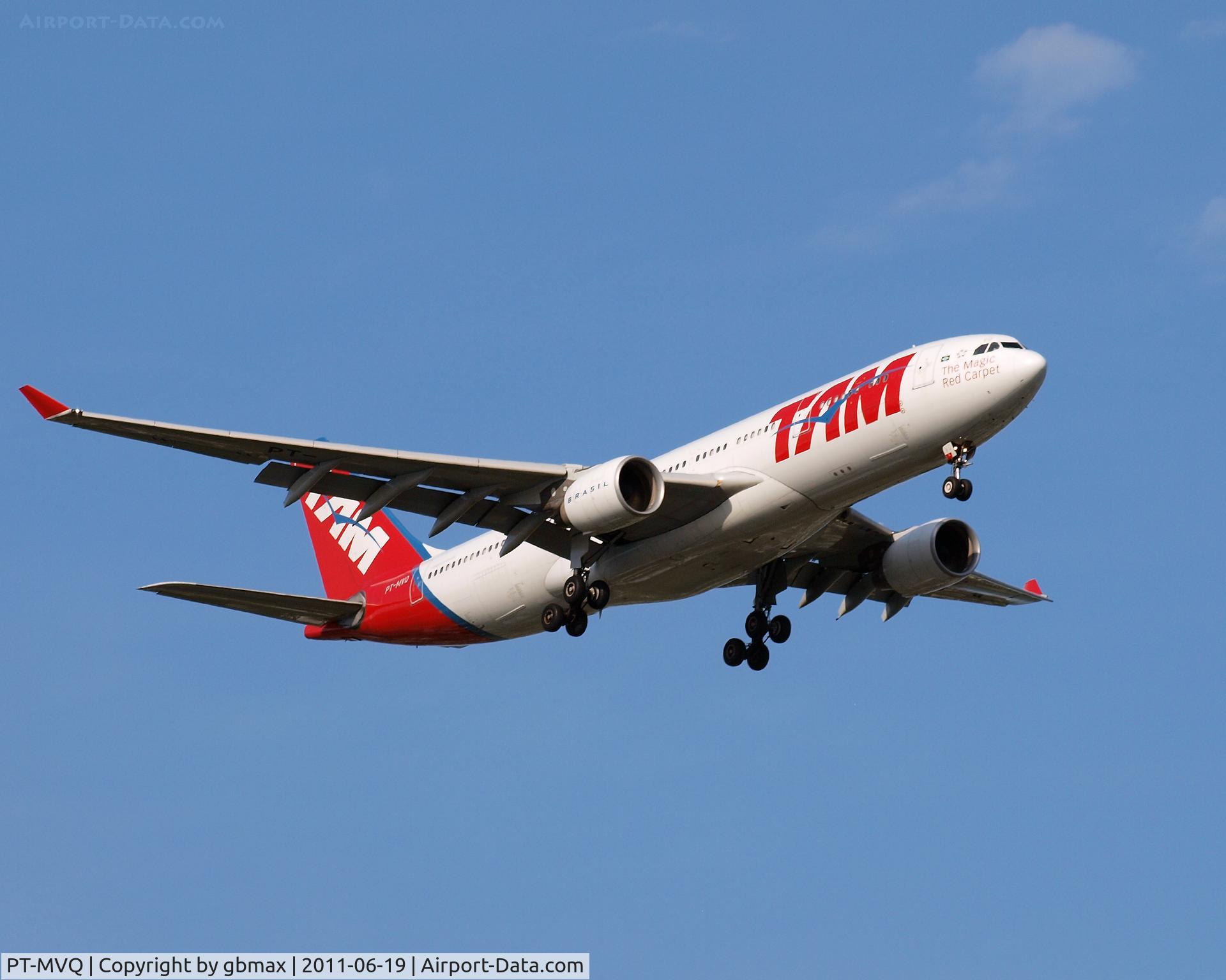 PT-MVQ, 2008 Airbus A330-223 C/N 968, Going to a landing at JFK