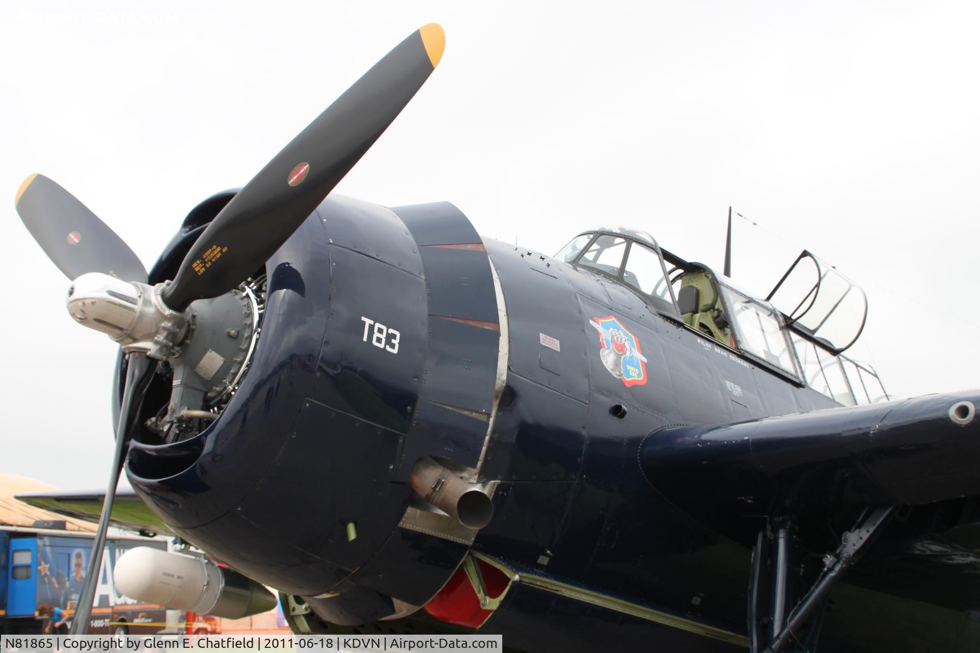 N81865, 1945 Grumman TBM-3E Avenger C/N 5632, At the Quad Cities Air Show. BuNo.85828