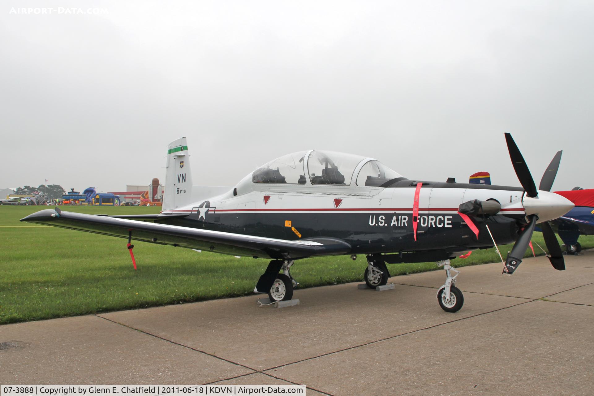 07-3888, 2007 Raytheon T-6A Texan II C/N PT-443, At the Quad Cities Air Show