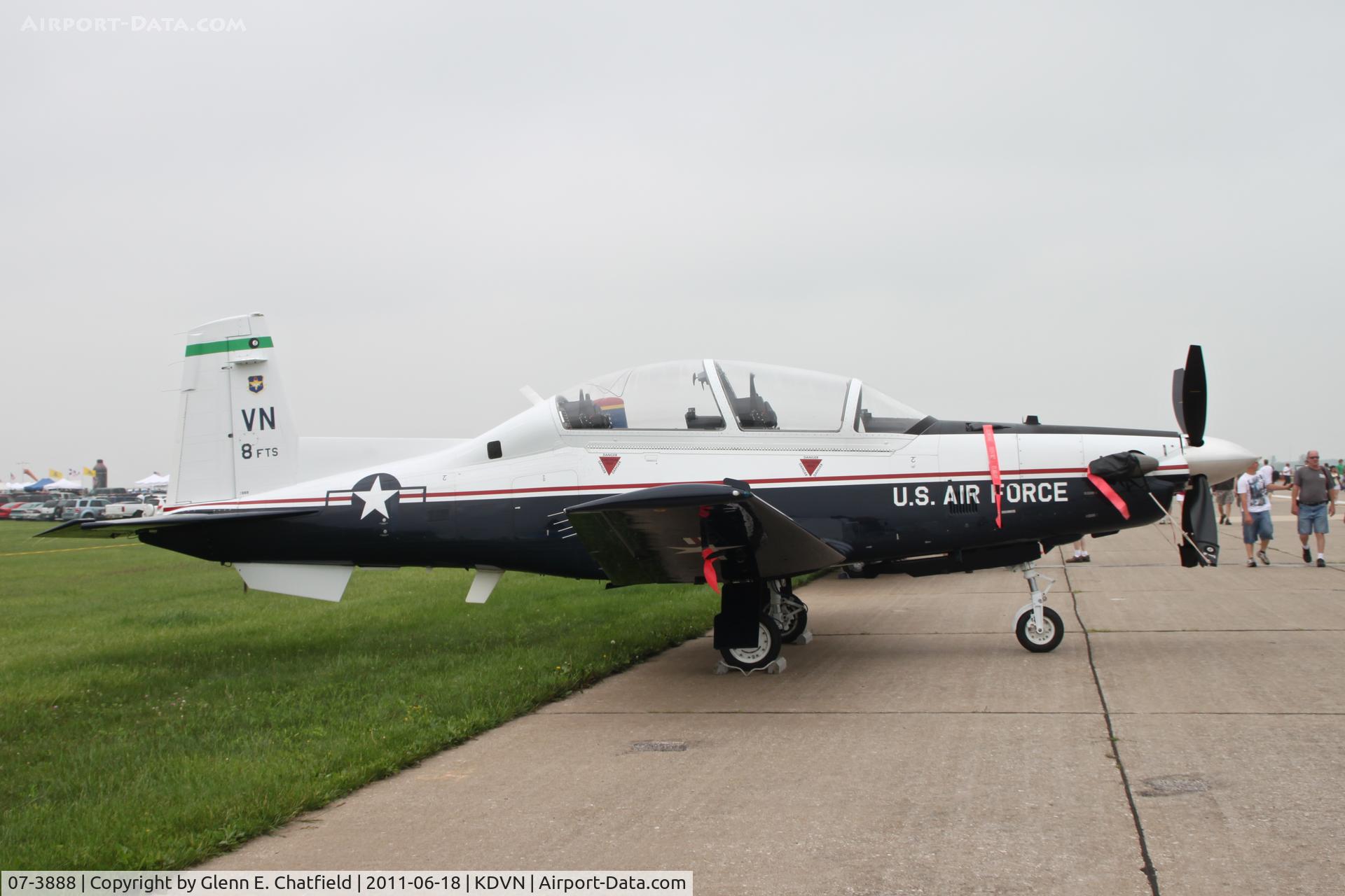 07-3888, 2007 Raytheon T-6A Texan II C/N PT-443, At the Quad Cities Air Show