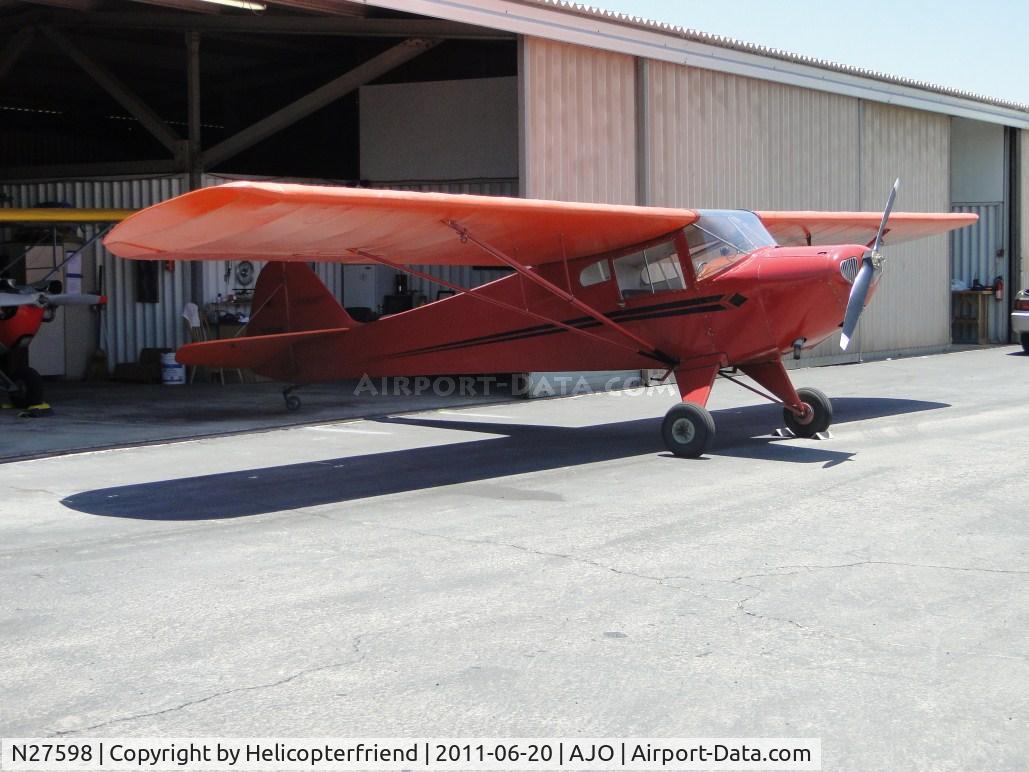 N27598, 1940 Taylorcraft BCS-65 C/N 2239, Sitting outside the hanger