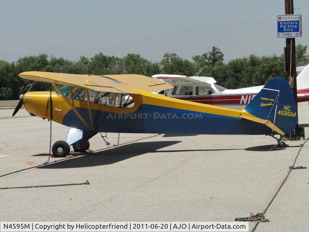 N4595M, 1947 Piper PA-11 Cub Special Cub Special C/N 11-98, Tied down and parked in the eastside parking area
