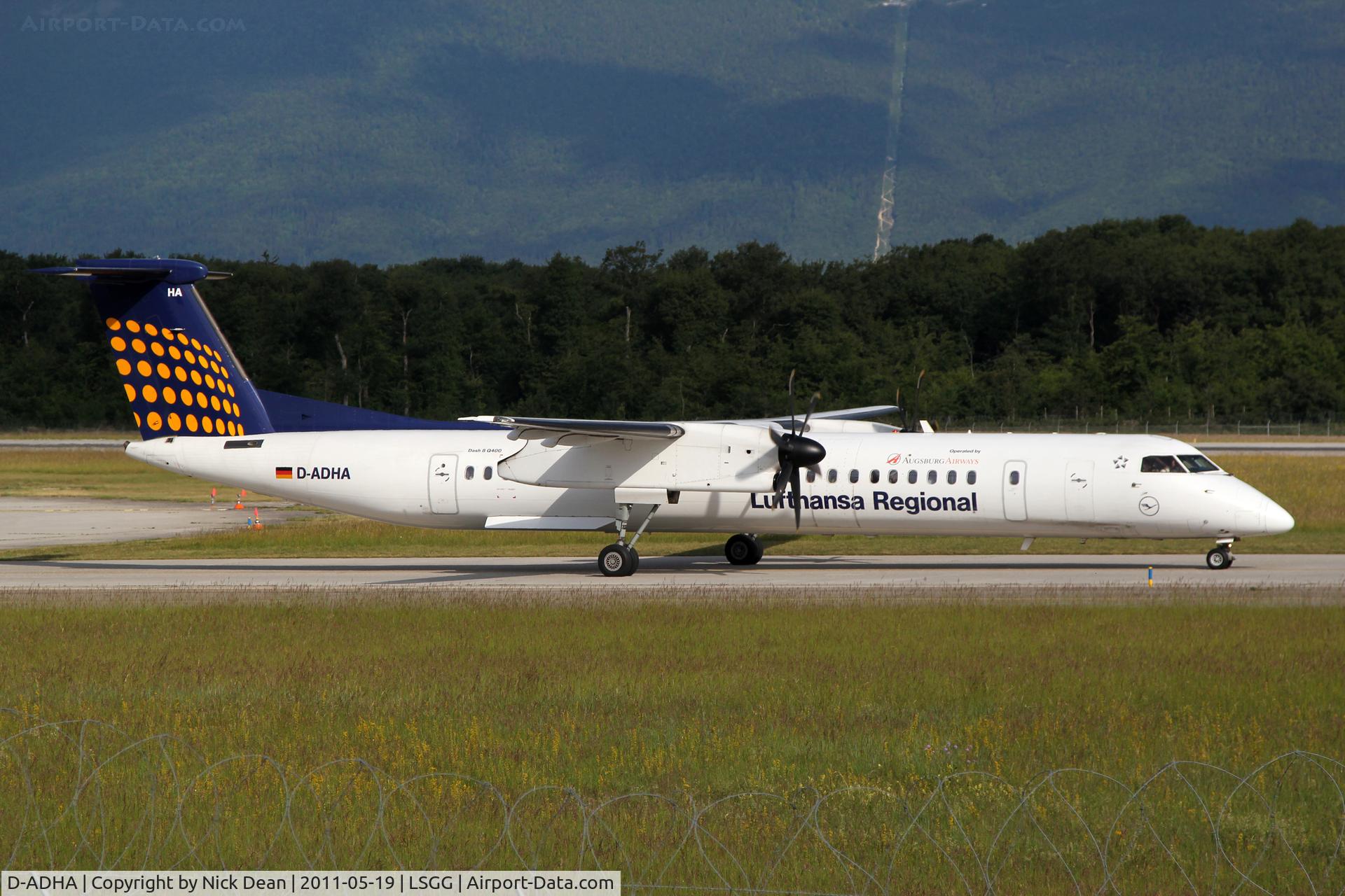 D-ADHA, 2000 De Havilland Canada DHC-8-402Q Dash 8 C/N 4028, LSGG/GVA