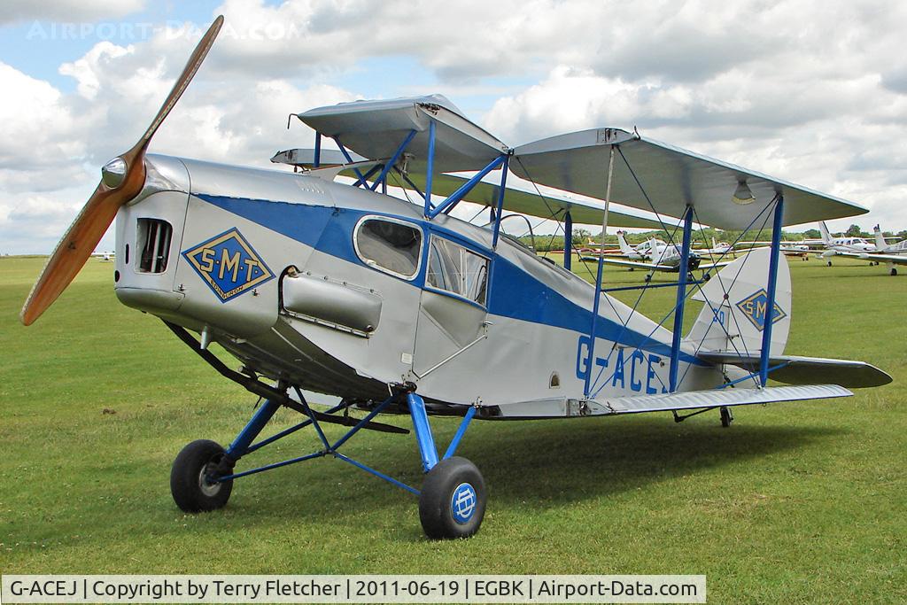 G-ACEJ, 1933 De Havilland DH.83 Fox Moth C/N 4069, The wings of the 1933 De Havilland DH83 FOX MOTH, c/n: 4069 folded back at Sywell