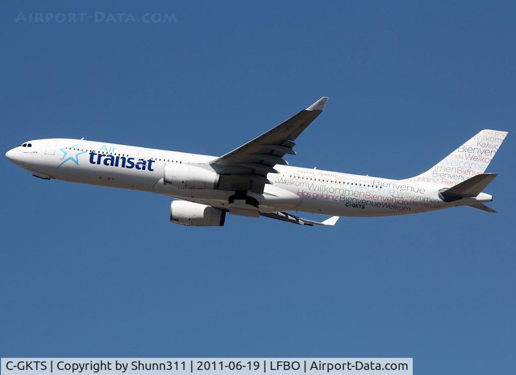 C-GKTS, 1995 Airbus A330-342 C/N 111, Taking off to Montreal in special 