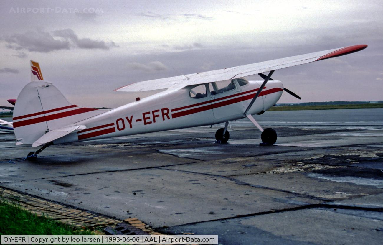 OY-EFR, 1949 Cessna 170A C/N 18832, AAlborg AB open house 6.6.93