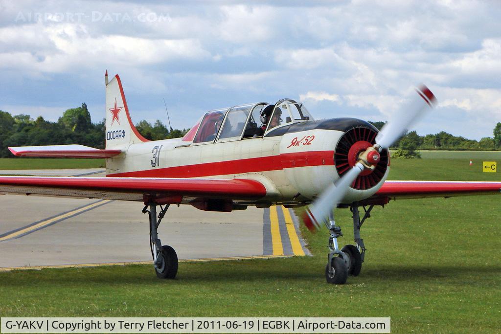 G-YAKV, 1991 Yakovlev (Aerostar) Yak-52 C/N 9111311, 1991 Aerostar S.A. YAK-52, c/n: 9111311 at Sywell