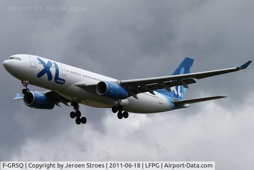 F-GRSQ, 2002 Airbus A330-243 C/N 501, Paris during cloudy moments