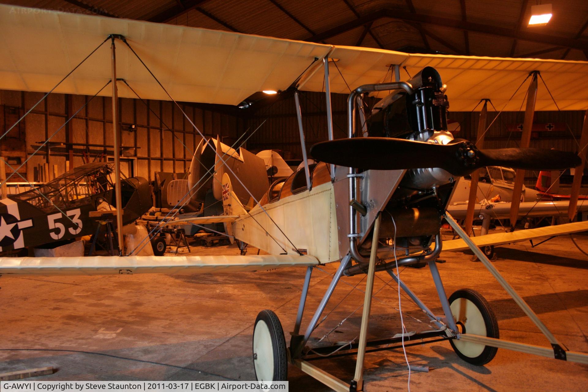 G-AWYI, 1969 Royal Aircraft Factory BE-2c Replica C/N 001, Taken at Sywell Airfield March 2011