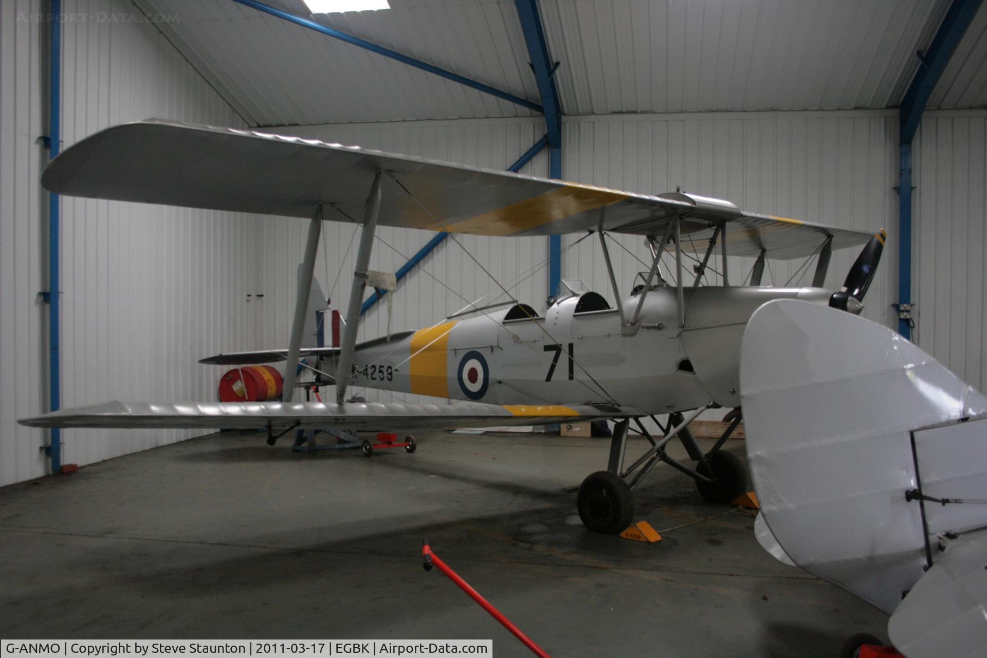 G-ANMO, 1935 De Havilland DH-82A Tiger Moth II C/N 3255, Taken at Sywell Airfield March 2011
