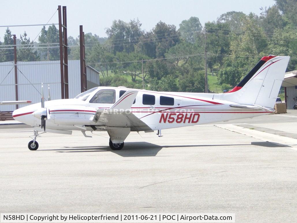 N58HD, 1979 Beech 58P Baron C/N TJ-230, Parked at Howard Aviation area