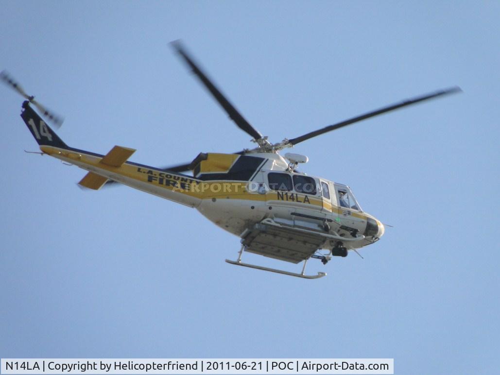 N14LA, 2005 Bell 412EP C/N 36393, Loaded with a victim and heading westbound, towards the requested trauma/medical center, north of POC airways