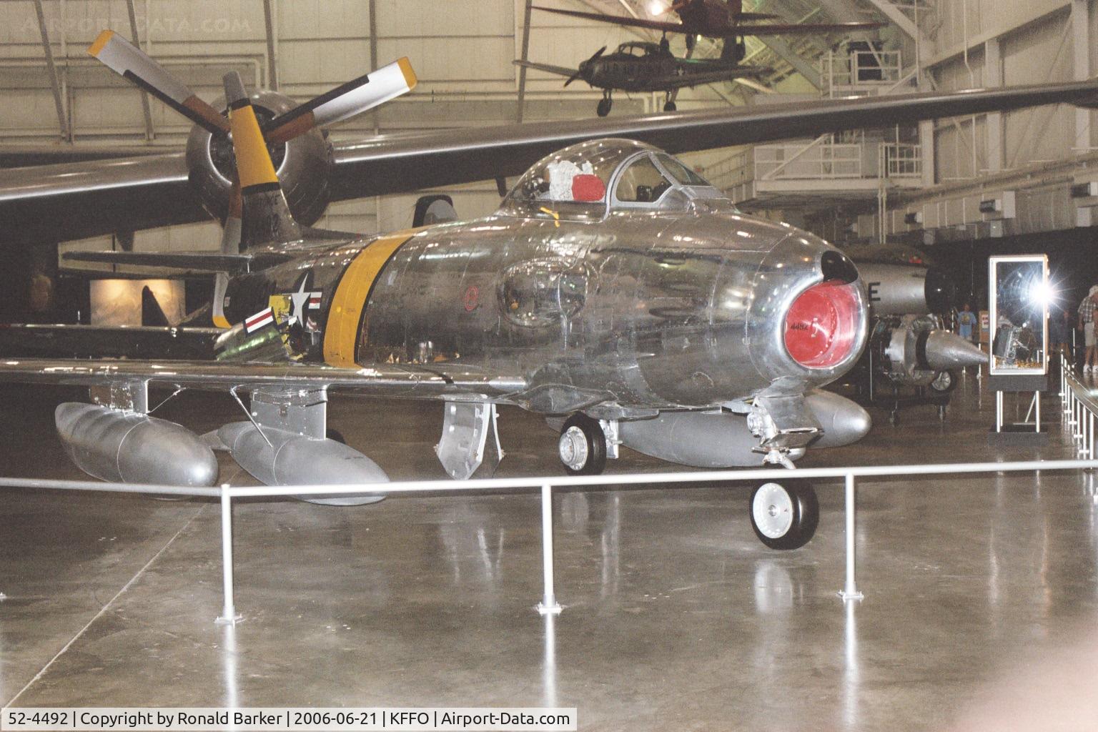 52-4492, 1952 North American RF-86F-30-NA Sabre C/N 191-88, National Museum of the Air Force