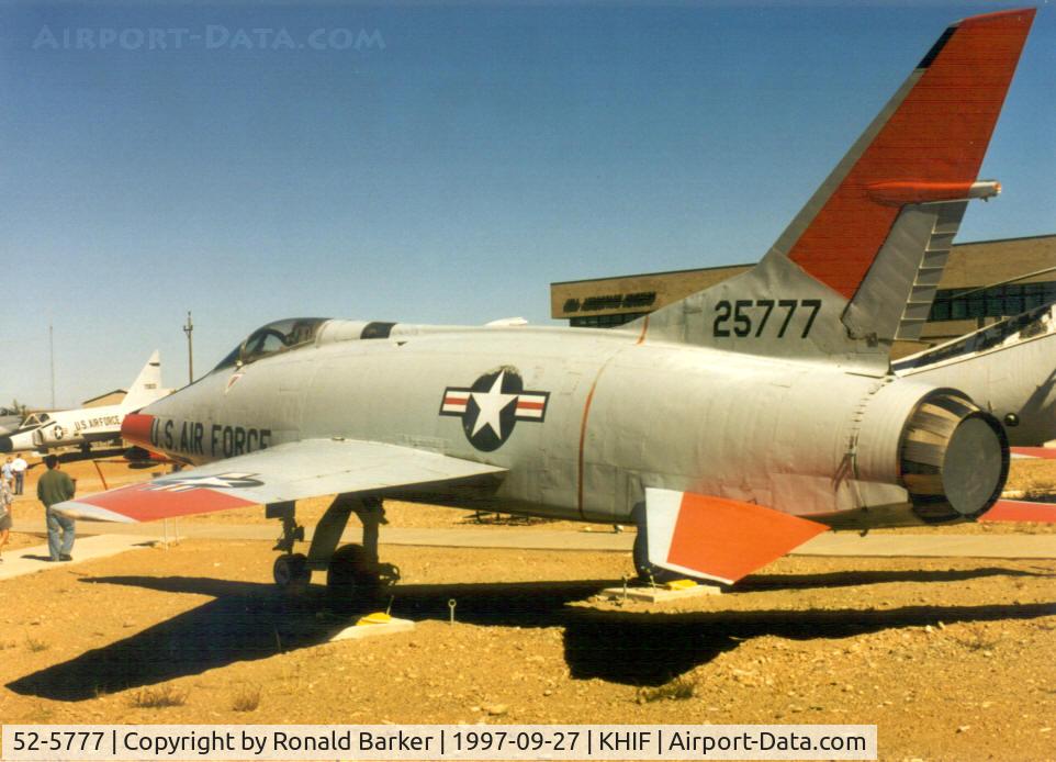 52-5777, 1952 North American F-100A Super Sabre C/N 192-22, Hill Aerospace Museum