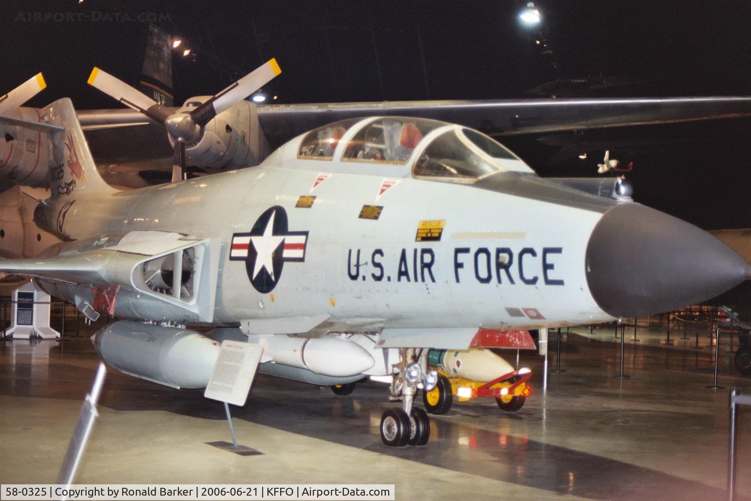58-0325, 1958 McDonnell F-101B-110-MC Voodoo C/N 697, National Museum of the Air Force