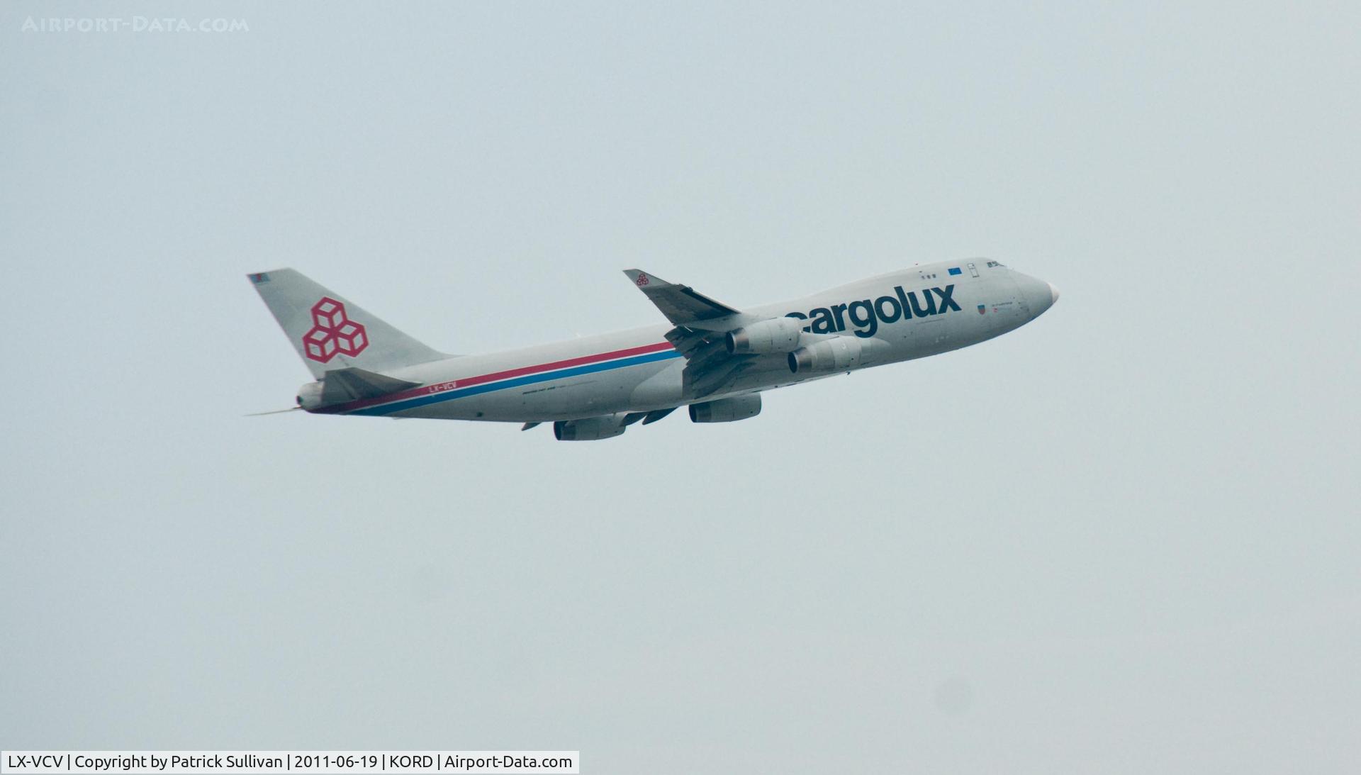 LX-VCV, 2005 Boeing 747-4R7F/SCD C/N 34235, Take off OHare Rnwy 10
