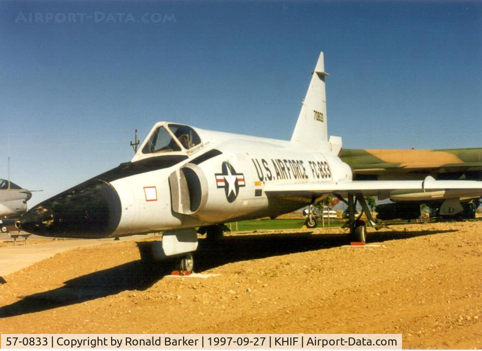 57-0833, Convair F-102A Delta Dagger C/N Not found 57-0833, Hill Aerospace Museum