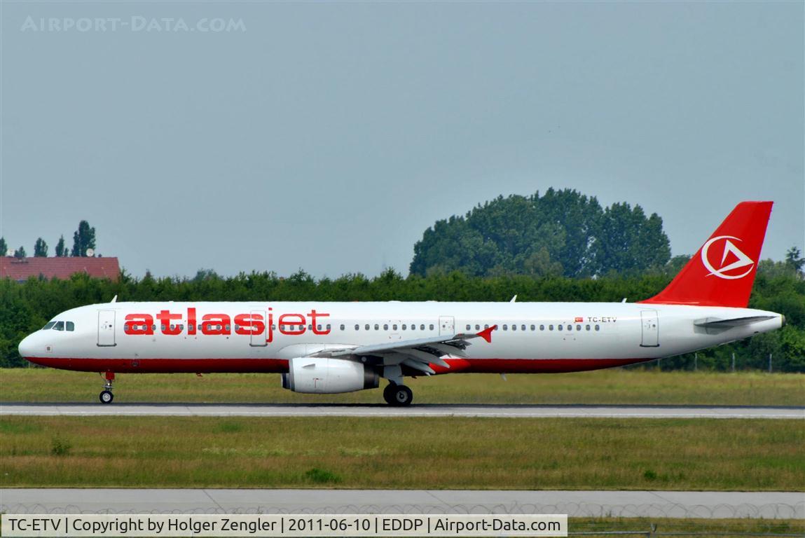 TC-ETV, 2003 Airbus A321-231 C/N 1950, Just landed on two six right.........