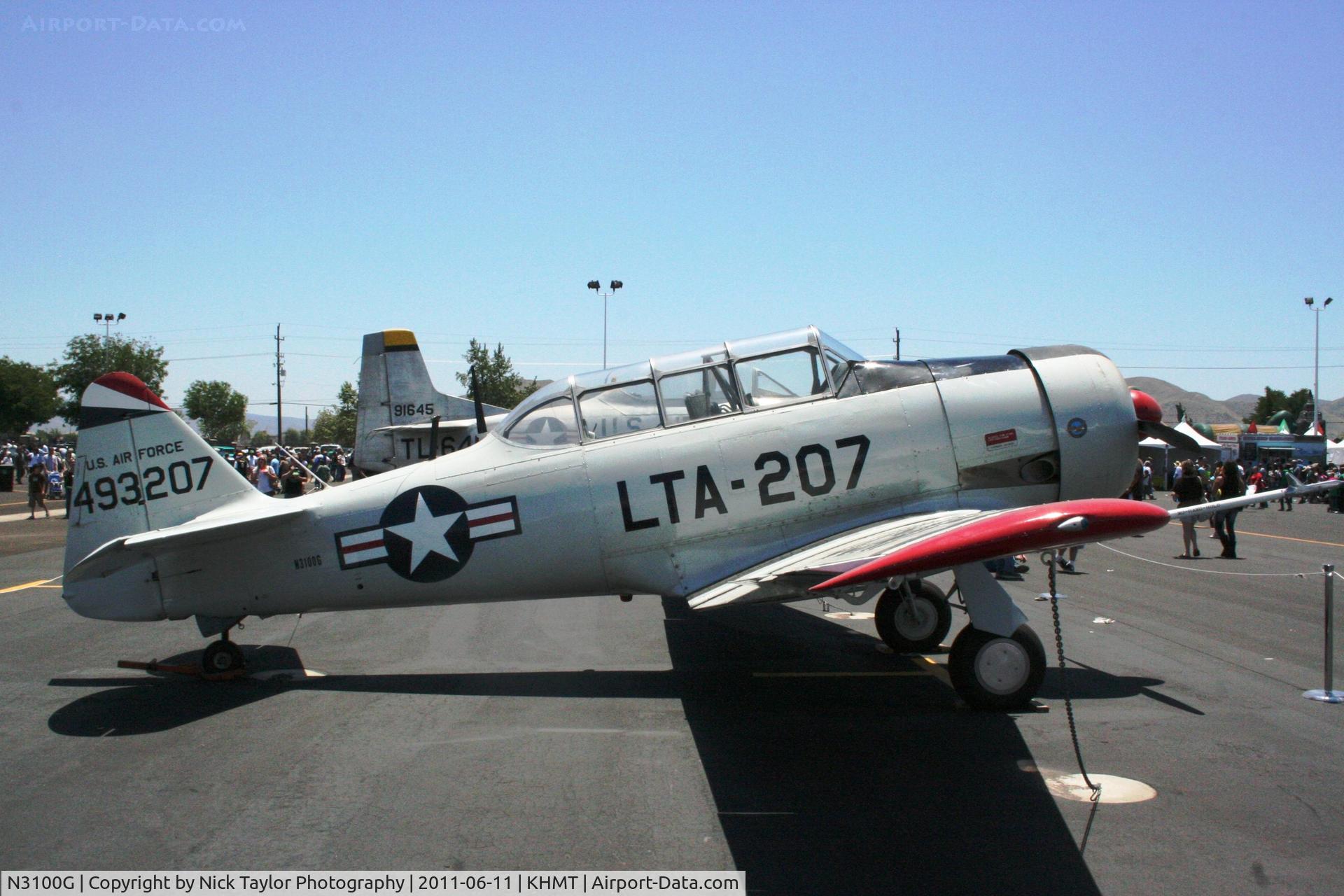N3100G, 1949 North American T-6G Texan C/N 168-311, On display at the Hemet Airshow