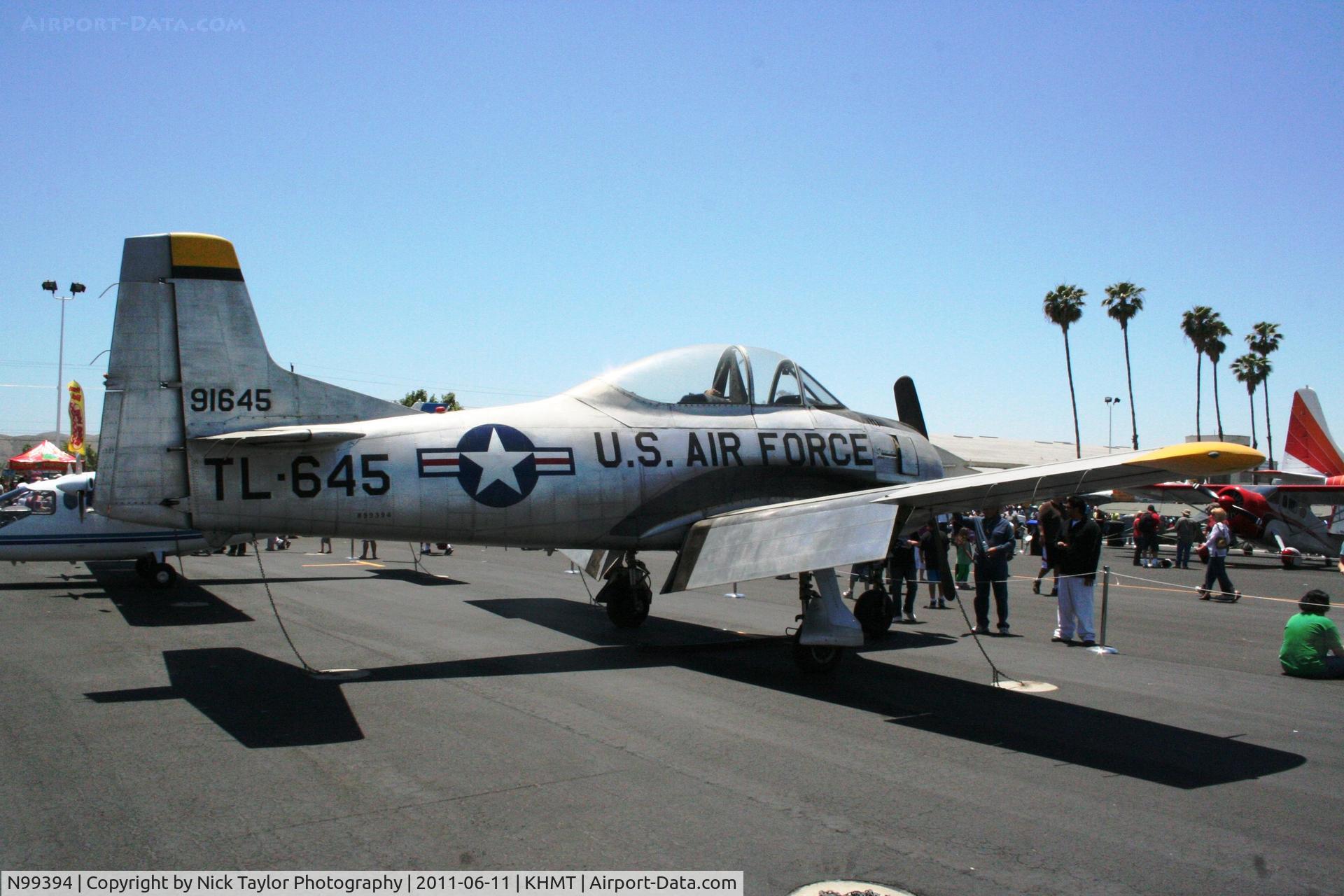N99394, North American T-28A Trojan C/N 49-1645A, On display at the Hemet Airshow