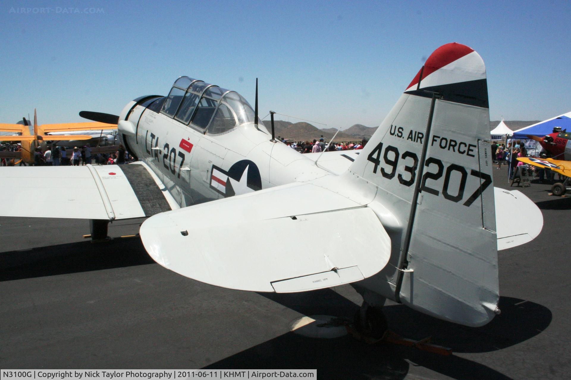 N3100G, 1949 North American T-6G Texan C/N 168-311, On display at the Hemet Airshow