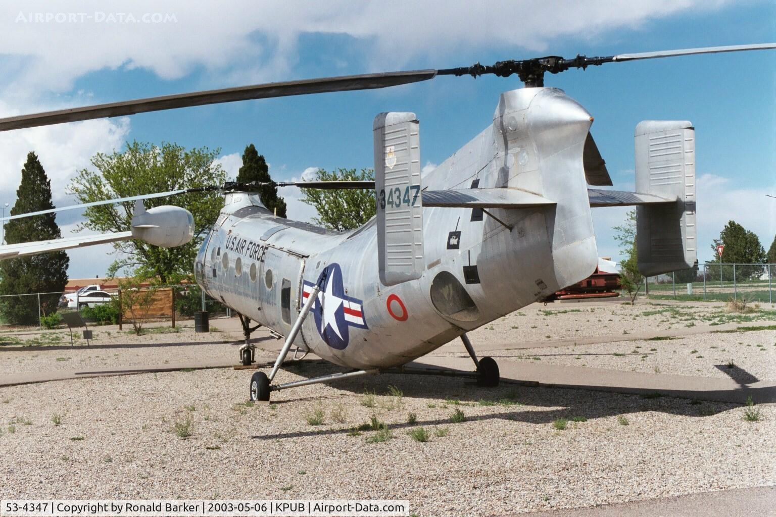53-4347, 1953 Piasecki CH-21B Workhorse C/N B.97, Pueblo Weisbrod Aircraft Museum