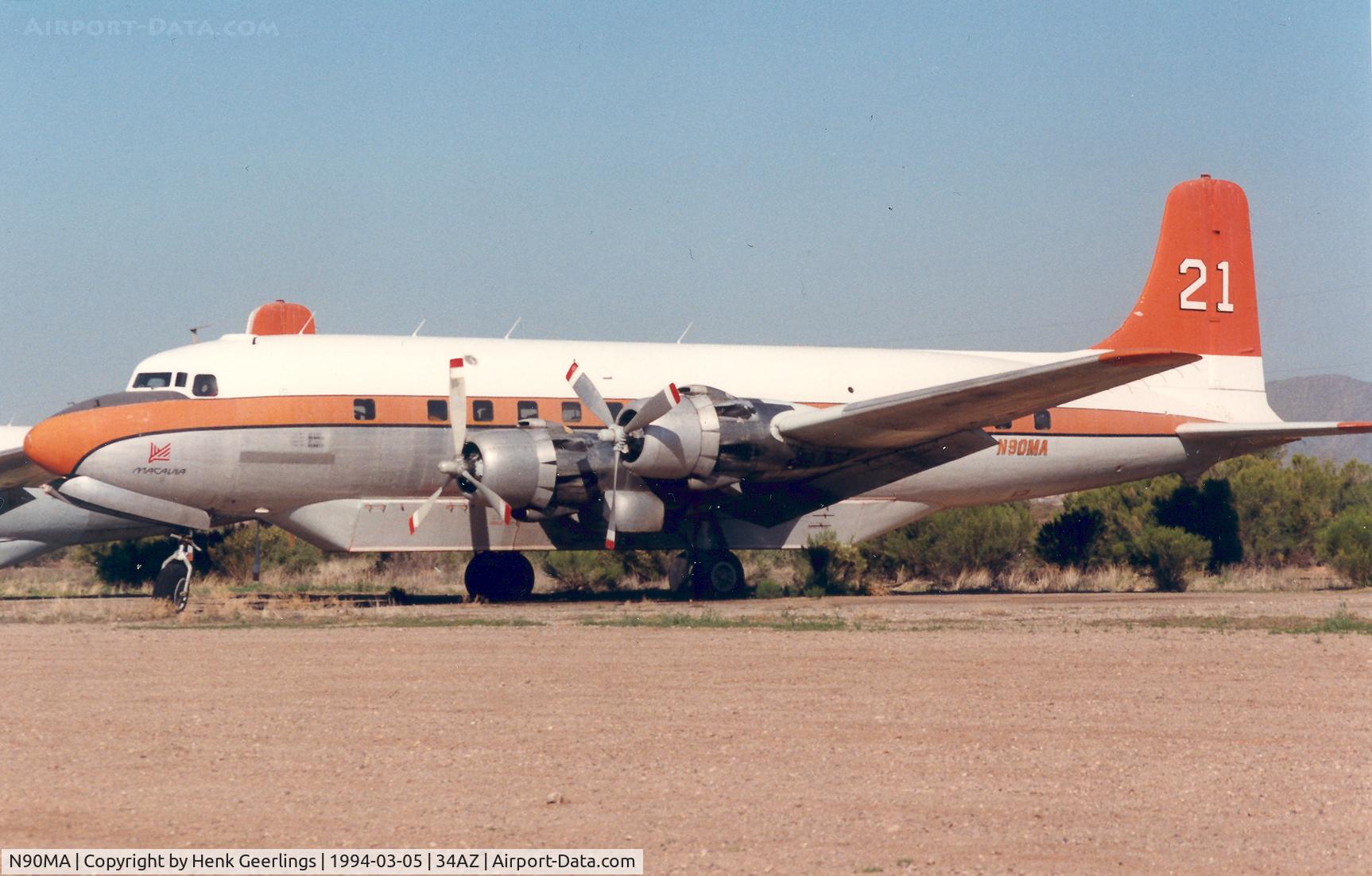 N90MA, 1949 Douglas DC-6 C/N 43128, T & G Aviation  , ex Macavia  , Tanker nr 21