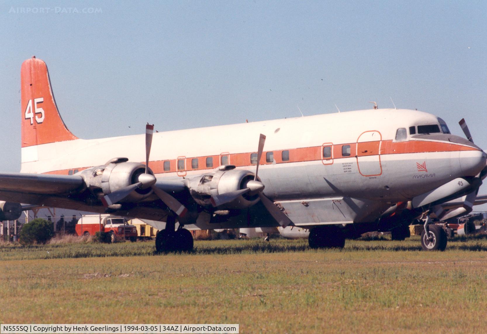 N555SQ, 1957 Douglas DC-6B C/N 45137, Macavia , DC-6B Tanker nr 45