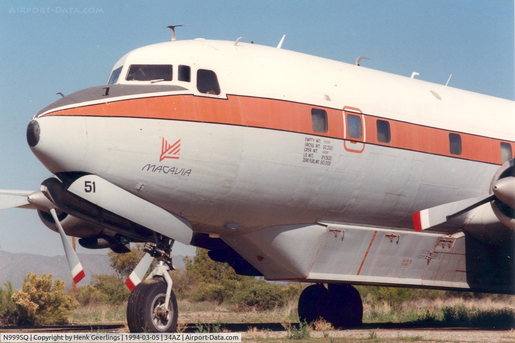 N999SQ, 1951 Douglas DC-6B C/N 43274, Macavia - T & G Aviation , Tanker 51 , DC-6B