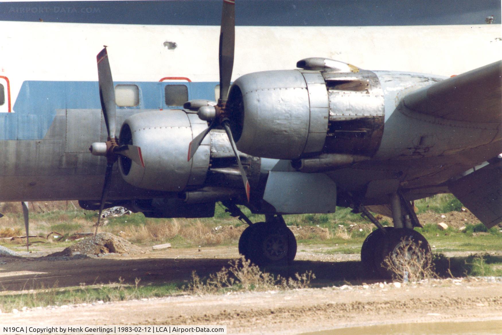 N19CA, 1952 Douglas DC-6B C/N 43744, Larnaca , Cyprus 1983