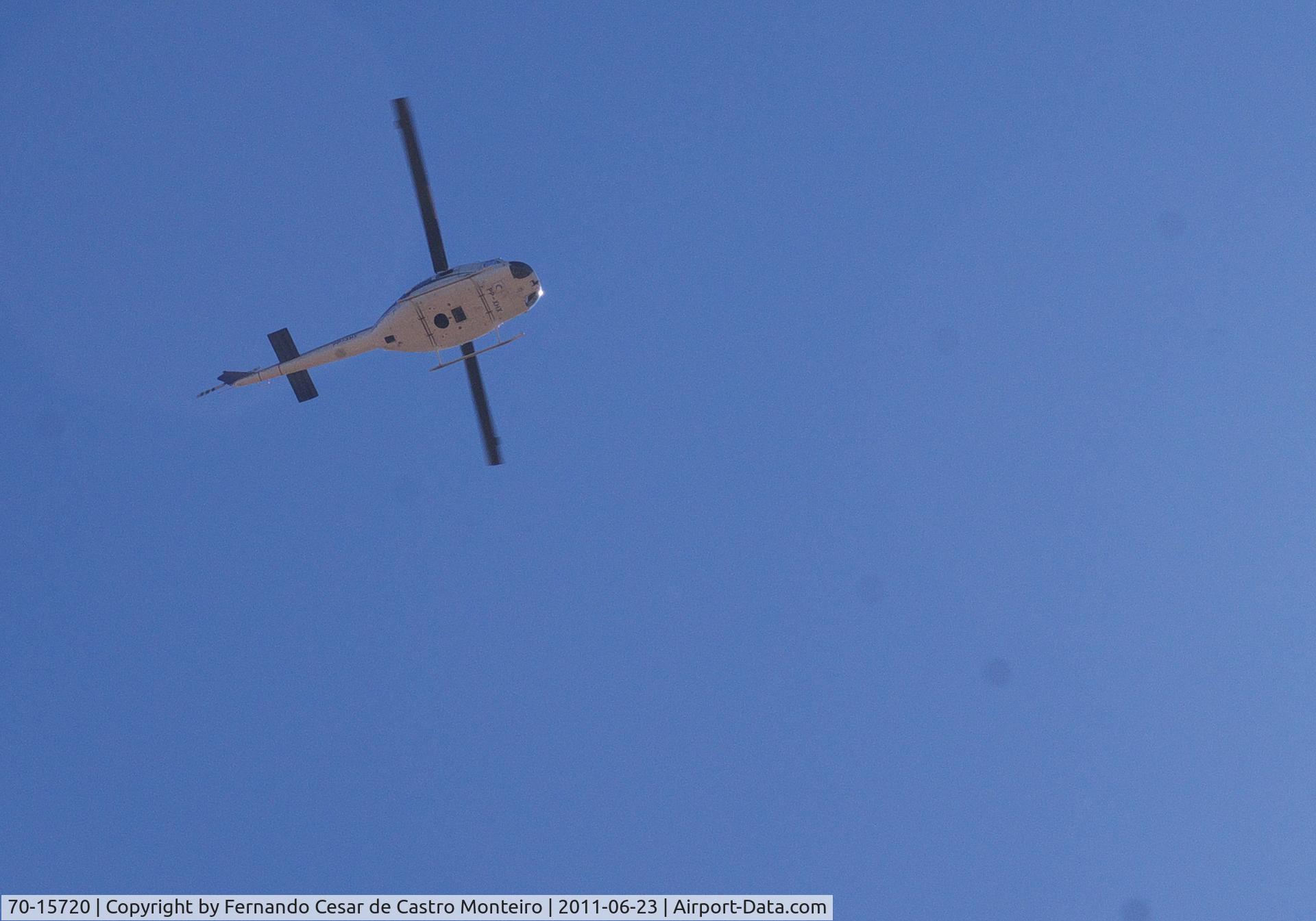70-15720, Bell UH-1H Iroquois C/N 12330, Flying over Águas Claras, Brasília, DF - Brazil. Actualy owned by Embraer.