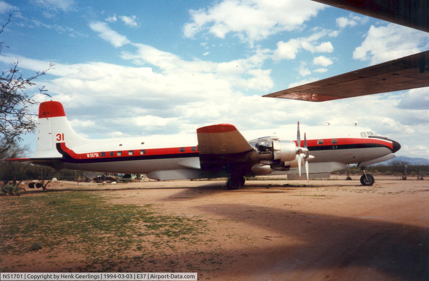 N51701, 1957 Douglas DC-7B C/N 44701, Pima Air Museum