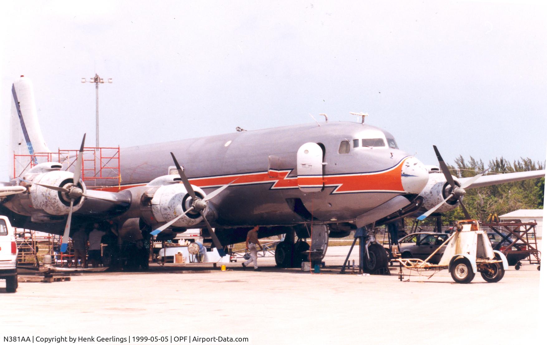 N381AA, 1956 Douglas DC-7BF C/N 44921, Opa Locka , 1999