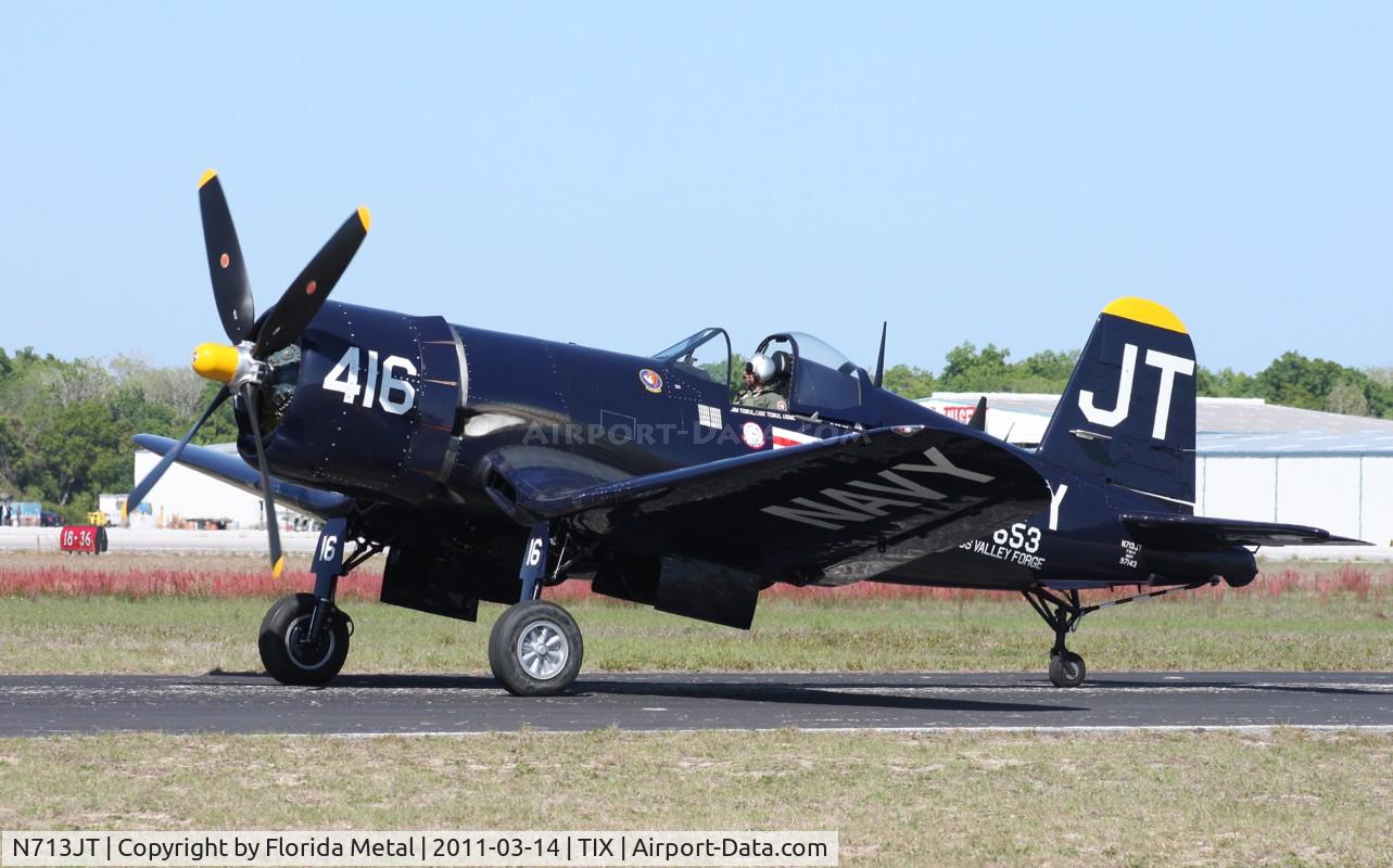 N713JT, 1945 Vought F4U-4B Corsair C/N 97143, Corsair
