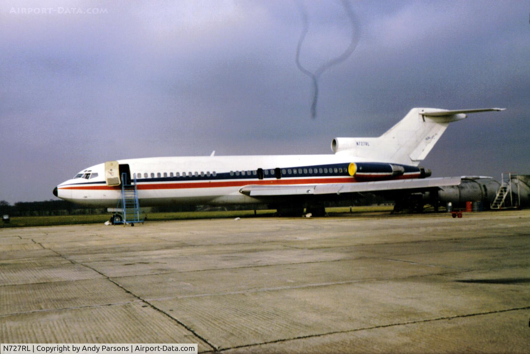 N727RL, 1964 Boeing 727-25 C/N 18253, Apoplogies for quality of scanned print  On maintenance at Lasham
