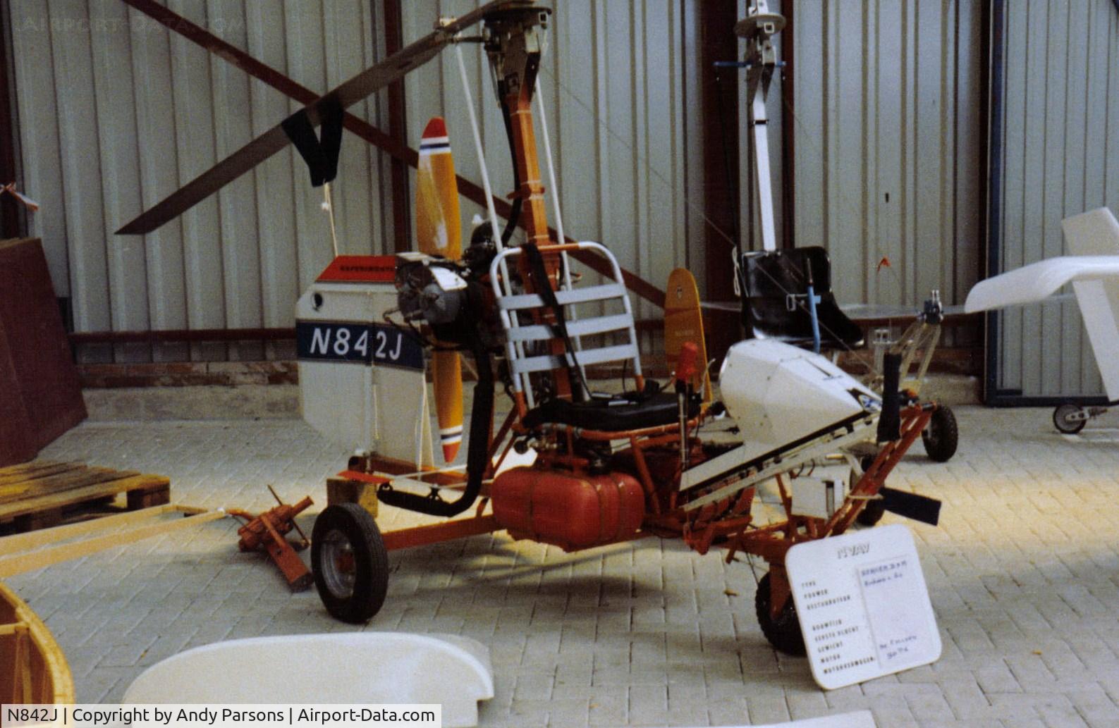 N842J, 1984 Bensen B-8M Gyrocopter C/N RJC 1, At Lelystad nvav fly in in the eighties