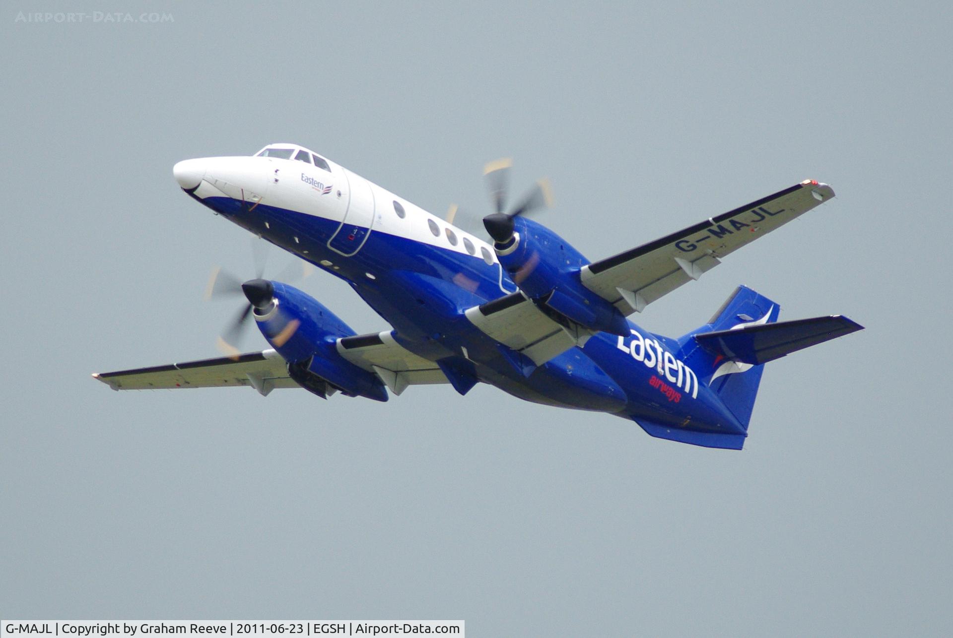 G-MAJL, 1996 British Aerospace Jetstream 41 C/N 41087, Departing from Norwich.