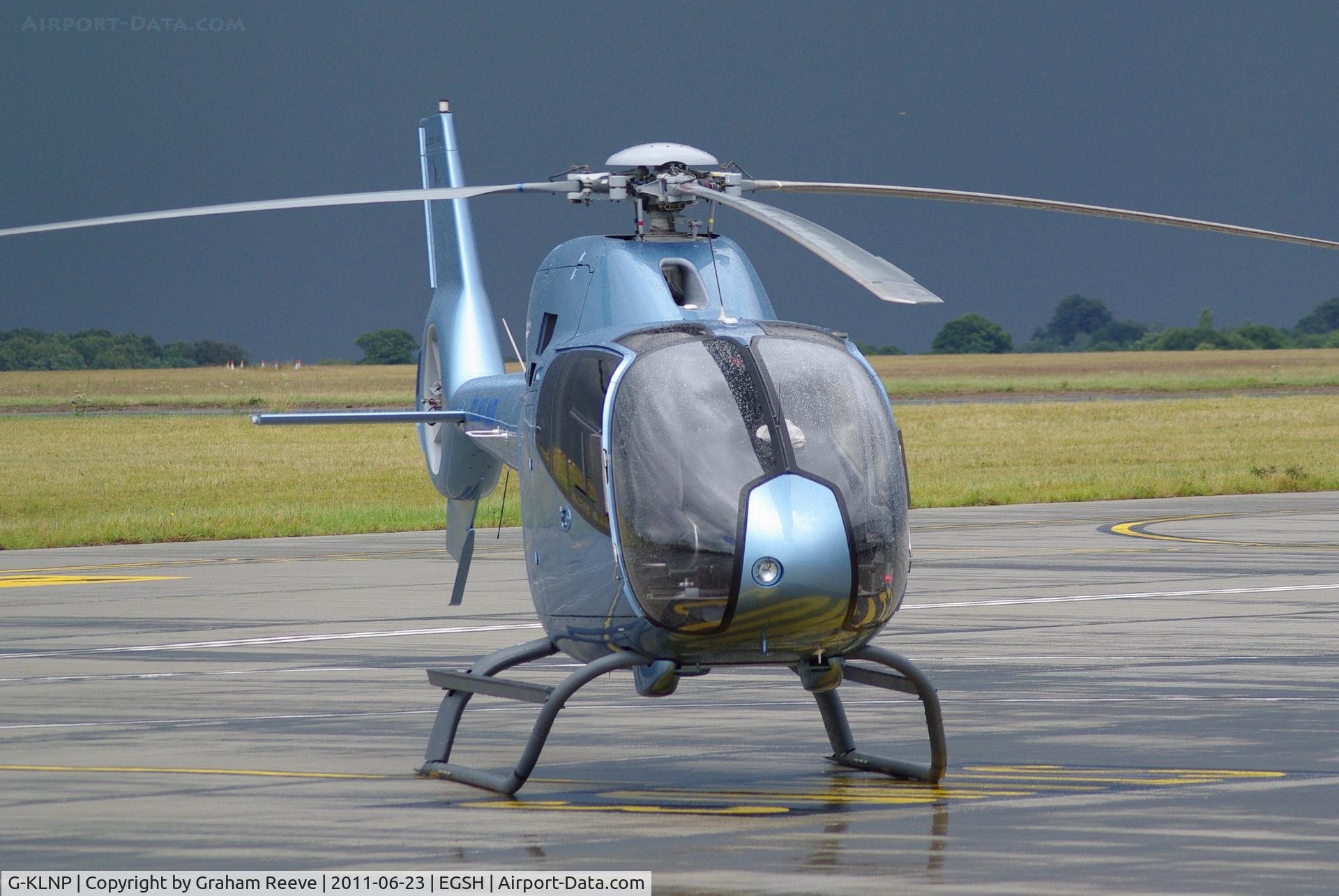 G-KLNP, 2007 Eurocopter EC-120B Colibri C/N 1492, A stormy afternoon.