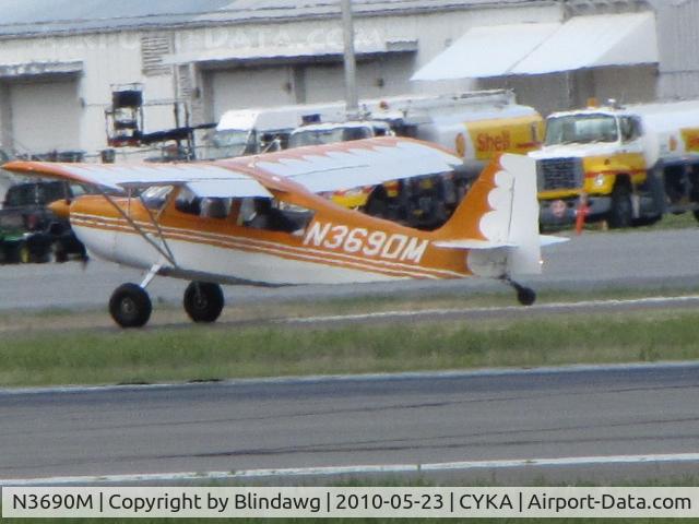 N3690M, 1947 Piper PA-12 Super Cruiser C/N 12-2637, ..Hurried shot At Long Range...sorry