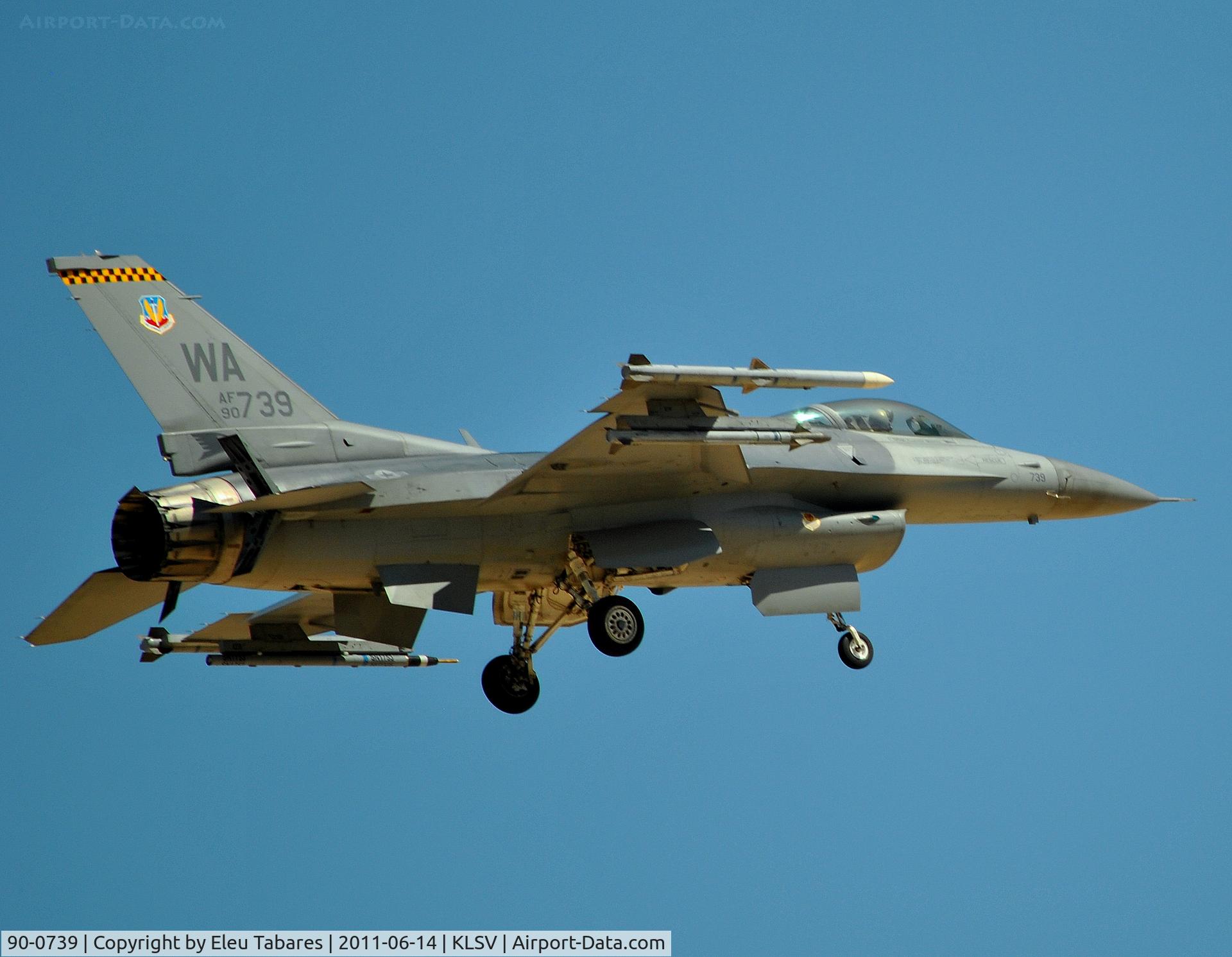 90-0739, General Dynamics F-16CG Night Falcon C/N 1C-347, Taken during Green Flag Exercise at Nellis Air Force Base, Nevada.