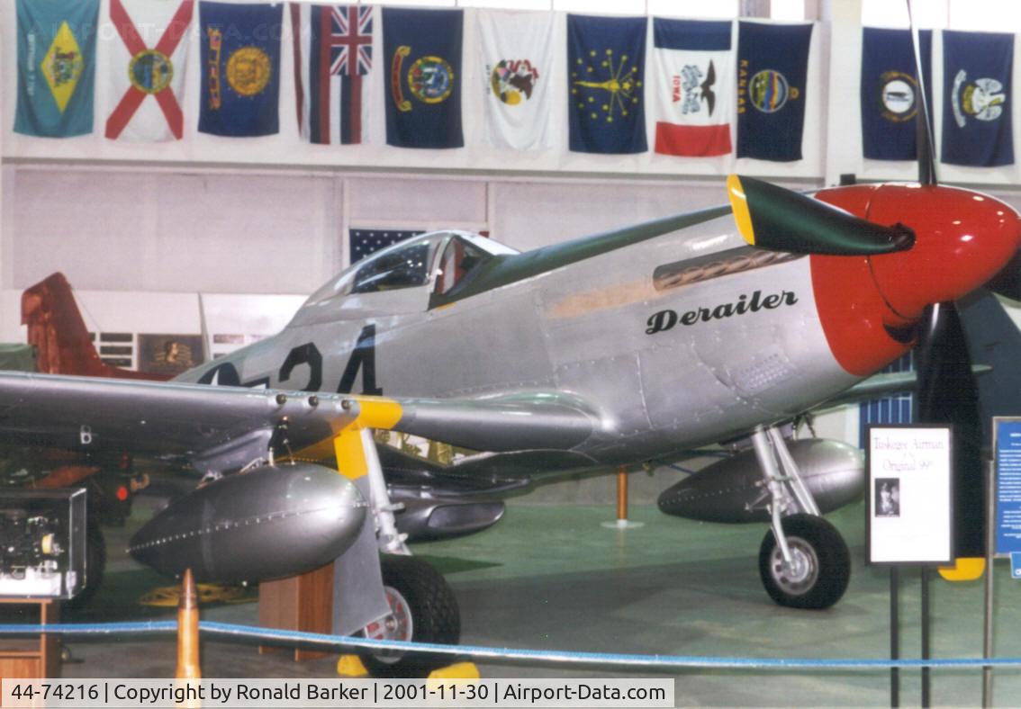 44-74216, 1944 North American P-51D-25-NA Mustang C/N 122-40756, USS Alabama Memnorial Aircraft Park