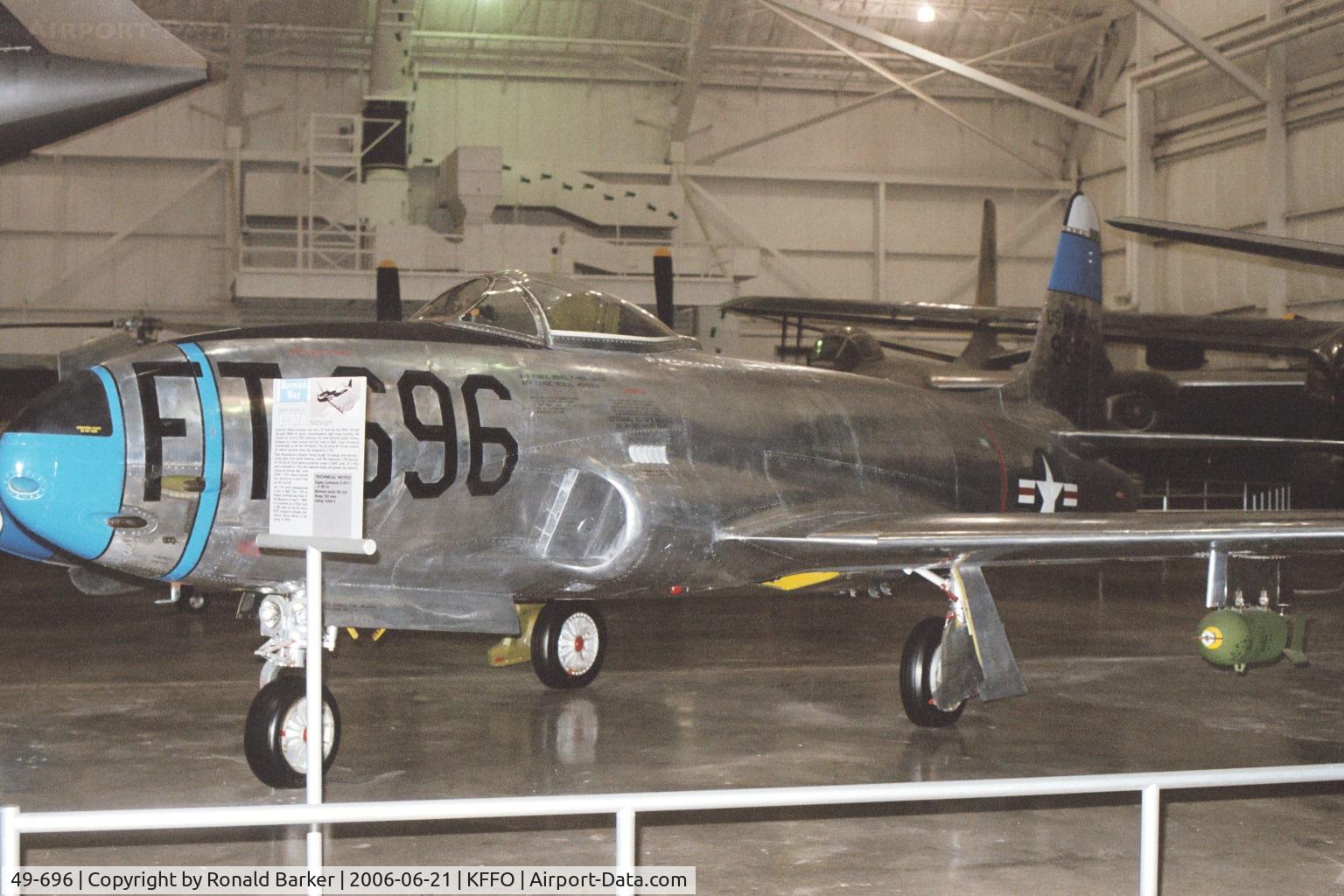 49-696, 1949 Lockheed F-80C-10-LO Shooting Star C/N 080-2340, National Museum of the Air Force
